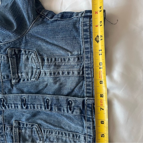 Garage Y2K Cropped Stretch Denim Jean Jacket Medium - Picture 8 of 9
